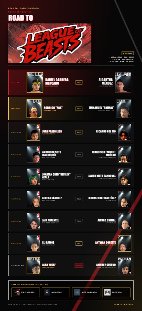 Official Road to League of Beasts poster, December 6, 2025