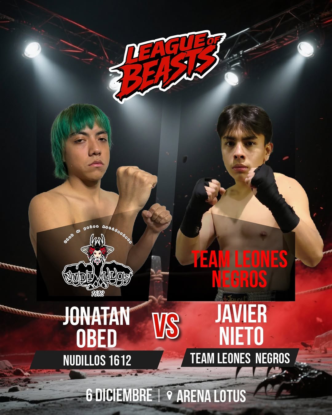 Jonatan Obed "NEFILIM" Ayala (Nudillos 1612 · Puños Libertarios) vs Javier Nieto Sandoval